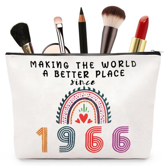 Aucuu Kosmetiktasche Damen, 59 Geburtstag Make-Up-Tasche, Schminktasche, Tragbare Makeup Bag, Mehrzweck Makeup Tasche, Geschenke für 59 Geburtstag Frauen, Tochter, Beste Freundinnen und Brautjungfern