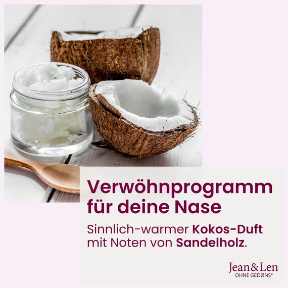 Jean & Len Conditioner Aufbau Mandel & Keratin, für trockenes & strapaziertes Haar, kräftigt das Haar, bändigt Frizz und verleiht Glanz, Haarconditioner ohne Silikone & Parabene, vegan, 300 ml
