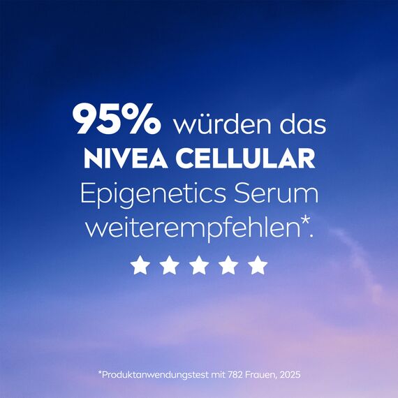 NIVEA CELLULAR Epigenetics Verjüngendes Serum mit EPICELLINE®, setzt das Hautalter in 2 Wochen zurück, revolutionäre Gesichtspflege mit 3 Arten Hyaluronsäure (15 ml)