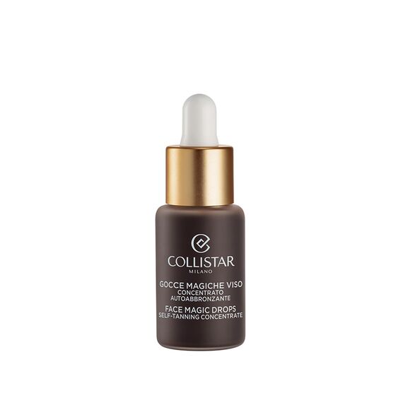 Collistar Gocce Magiche Viso, Geschenkidee, Schneller & Natürlicher Selbstbräuner, Goldener Effekt in 1 Stunde, Feuchtigkeit & Anti-Aging, Ohne Flecken, Für alle Hauttöne, 10 ml