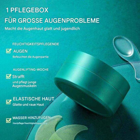 60 Stück Hydrogel Augenpads mit Hyaluronsäure & 10 Vitaminen – Feuchtigkeitsspendende Anti-Aging Augenmaske gegen Falten, Augenringe & Tränensäcke – Kühlende Eye Patches für müde Augen