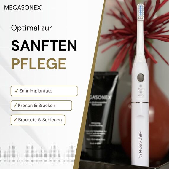 2x Megasonex Bürstenköpfe zick zack - medium