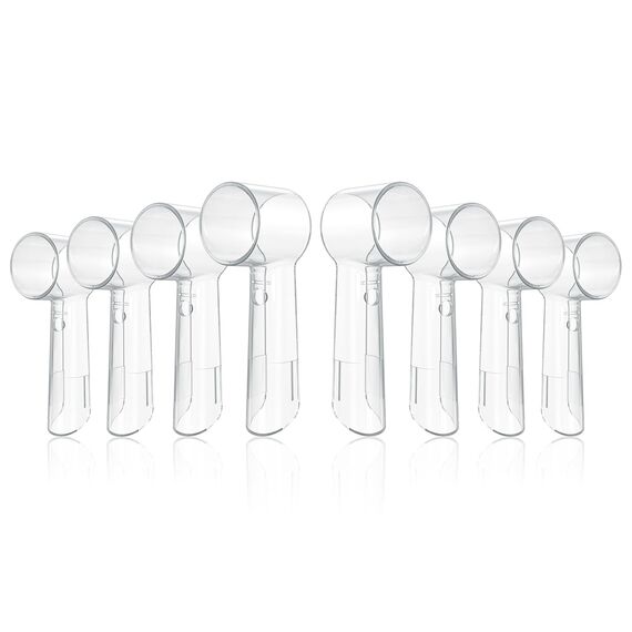 LOPHE Zahnbürsten Abdeckungen, 8 Stück Elektrische Zahnbürstenköpfe Zahnbürstenabdeckung, Reise Zahnbürste Etui Schutzhülle Kopf Abdeckungen, Reisezahnbürste Schutzkappe (transparent)