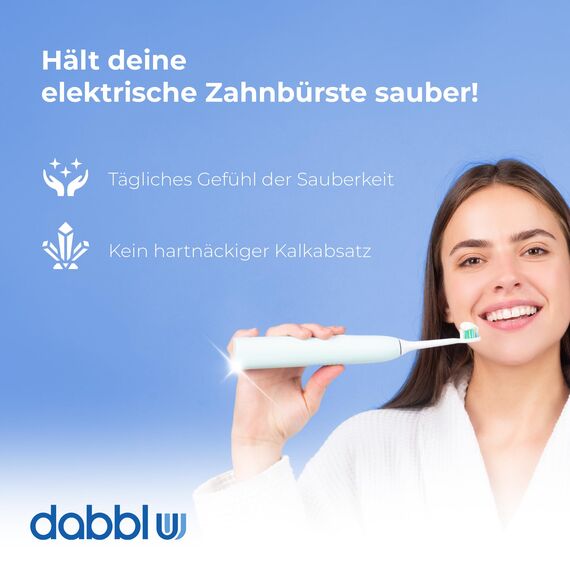 DABBLU Clean Pads, für Philips Sonicare Ladestation, für elektrische Zahnbürste, Einfach anwendbar & hygienisch, 100% Polyester, Passgenau & Ladefunktionssicher, 20er Pack