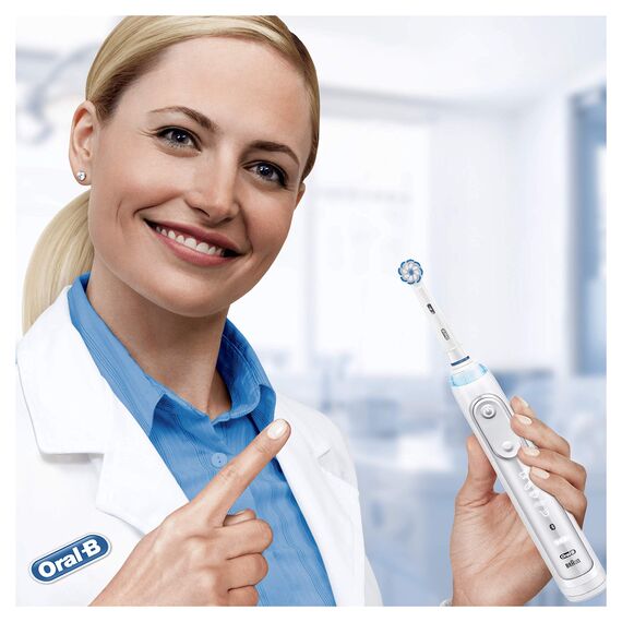 Oral-B Sensitive Clean b眉rstenk枚pfe f眉r elektrische Zahnb眉rste, Packung mit 4 St眉ck.