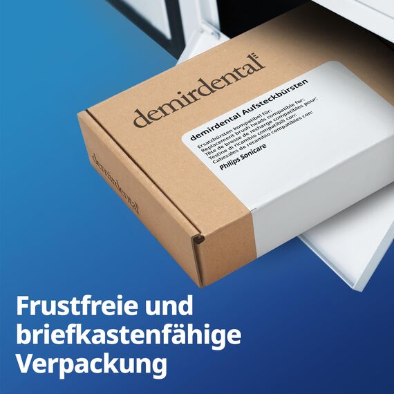 8er demirdental Mini Sensitive Aufsätze passend für Philips Sonicare Ersatzbürsten, weiche und kleine Bürstenköpfe für sensible Zähne, Weiß, entspricht HX6088