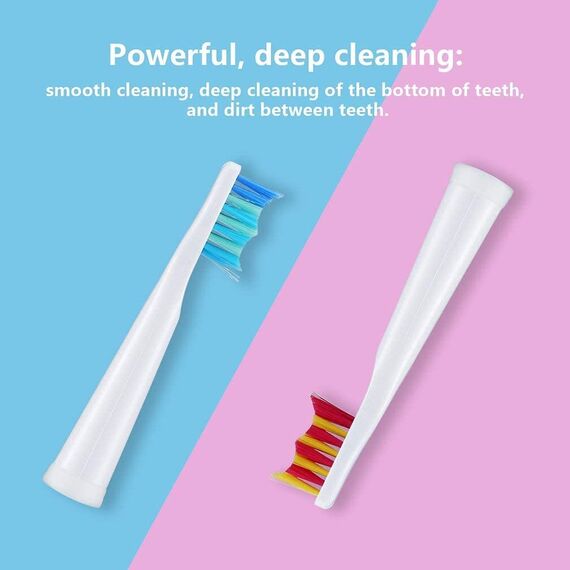 teeteck 10 Stück Ersatzbürsten Passen für Fairywill D7/D8/FW-507/FW-508/FW-551/FW515/2011/917/959/SG-E9 - Weiß