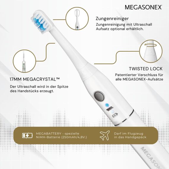 20x Megasonex Bürstenköpfe zick zack - medium