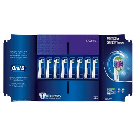 Oral-B Aufsteckbürsten 3D White 8er FFU CleanMaximizer