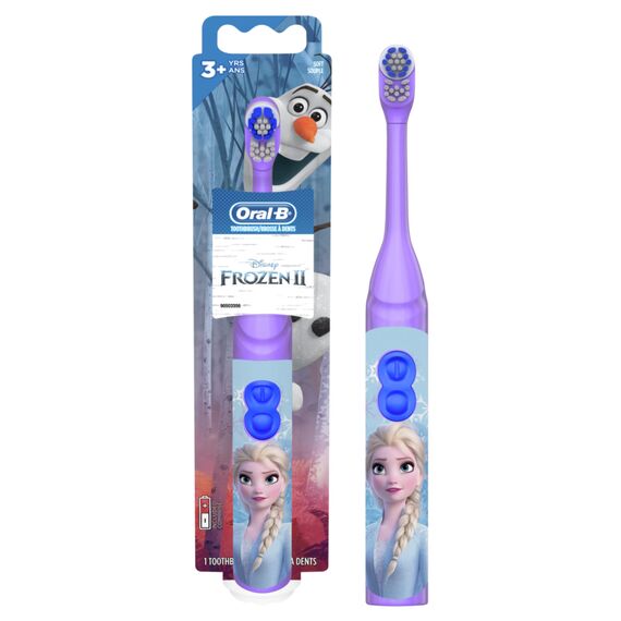 Oral-B Pro-Health Jr. Battery Powered Kid's Toothbrush featuring Disney's Frozen, Soft, 1ct, Styles May Vary