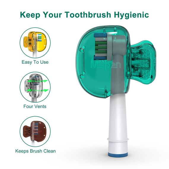 Mspan Zahnbürstenschutz-Reiseabdeckung, niedliches Clip-Etui, Mundpflege-Zubehör für Kinder und Erwachsene