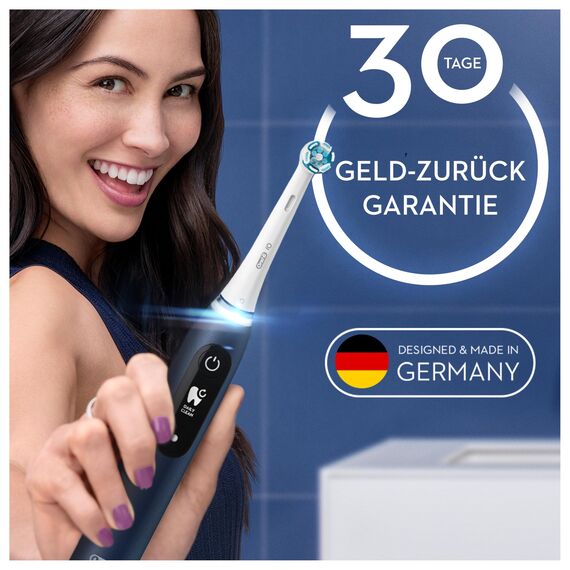 Oral-B iO Series 7 Plus Edition Elektrische Zahnbürste/Electric Toothbrush, Inkl. 3 Aufsteckbürsten, 5 Putzmodi für Zahnpflege, Reiseetui, Designed by Braun, Schwarz