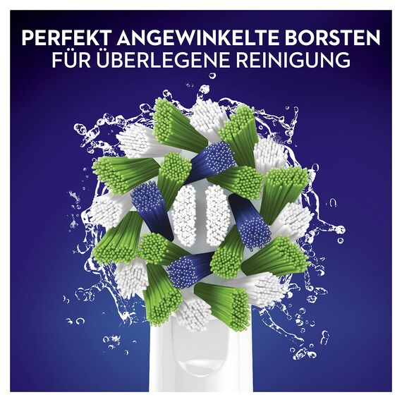Oral-B CrossAction Aufsteckbürsten mit CleanMaximiser-Borsten in briefkastenfähiger Verpackung, 8 Stück