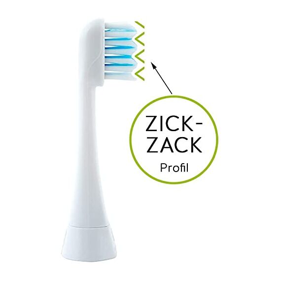 20x Megasonex Bürstenköpfe zick zack - soft