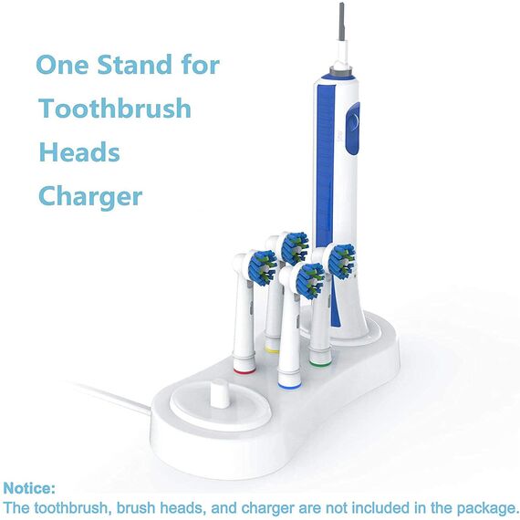 [Updated] Poketech Zahnbürstenhalter Haltung, Elektro Zahnbürsten Halter Kompatibel Mit Oral B Für 4 Aufsteckbürsten Ladegerät (aktualisierter Zahnbürstenhalter) Weiß