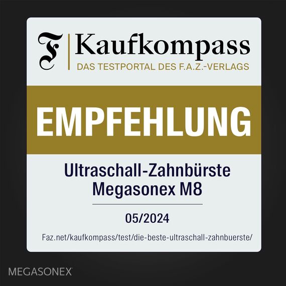 2 x MEGASONEX M8 Ersatz-Bürstenköpfe soft - Ersatzbürsten für die Megasonex M8 Ultraschallzahnbürste