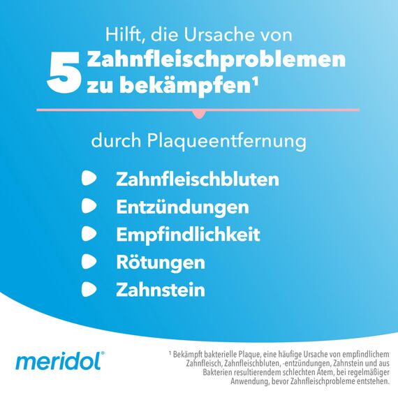 meridol Zahnbürste Zahnfleischschutz, extra sanft, 1 Stück - Handzahnbürste zur schonenden Reinigung von Zähnen am Zahnfleischsaum