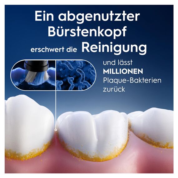 Oral-B iO Ultimative Reinigung, Original Aufsteckbürsten für elektrische Oral-B iO Zahnbürsten, 'Borsten-in-Borsten' Bündel, Weiß, 4 Stück