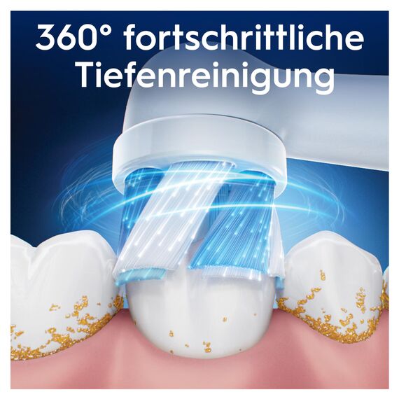 Oral-B iO Ultimative Reinigung, Original Aufsteckbürsten für elektrische Oral-B iO Zahnbürsten, 'Borsten-in-Borsten' Bündel, Weiß, 4 Stück