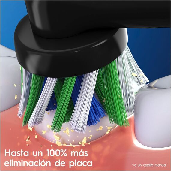 Oral-B Cross Action Bürstenköpfe elektrische Zahnbürste, 8 Stück Packung, Paket für Briefkasteneinwurf geeignet, Schwarz