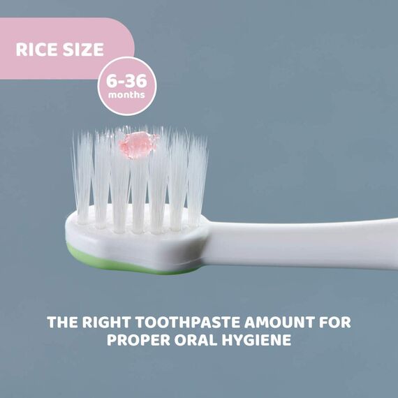 Chicco Kinder Zahnbürste mit geformtem und abgerundetem Kopf, Baby superweichen Borsten, sanft zu Zahnfleisch Zähnen, inkl. Schutzhülle, Geschenk für Neugeborene 6-36 Monate, Blau, 1 Stück (1er Pack)