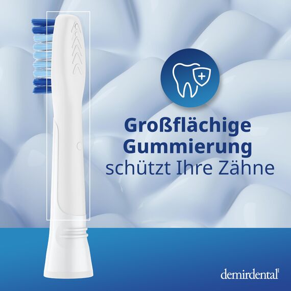 Aufsteckbürsten von demirdental für Oral-B Pulsonic Aufsteckbürsten, Medium Aufsteckbürsten, Ersatzbürsten für tägliche Reinigung, Weiß, 4 Stück