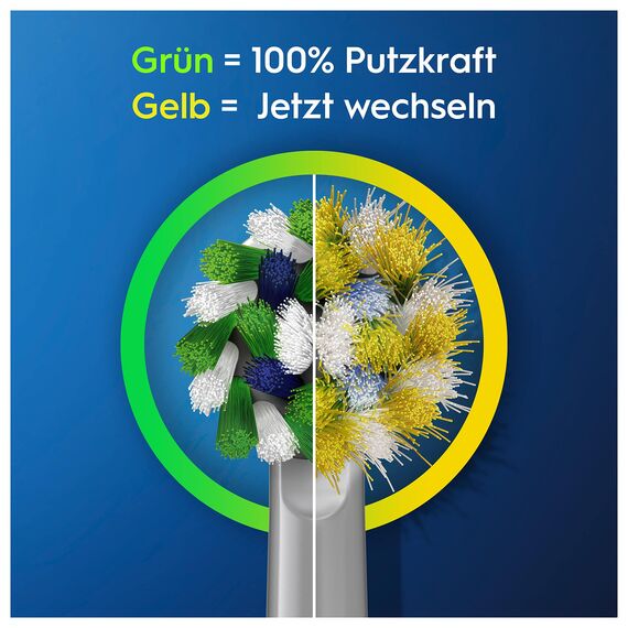 Oral-B Crossaction Ersatzköpfe mit CleanMaximiser-Technologie, Grünen, 4 Stück (1er Pack)