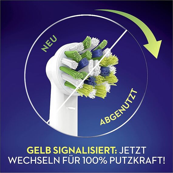 Oral-B CrossAction Aufsteckbürsten für elektrische Zahnbürste, 10 Stück, ganzheitliche Mundreinigung mit CleanMaximiser-Borsten, Zahnbürstenaufsatz für Oral-B Zahnbürsten, briefkastenfähige Verpackung