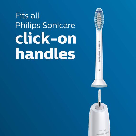Philips Sonicare Original Sensitive Ersatz-Zahnbürstenköpfe für empfindliche Zähne, 3 Bürstenköpfe, weiß, HX6053/64