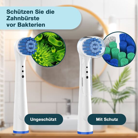 Ph Pro Heat - Zahnbürsten-Schutzhülle - Kompatibel mit Oral B - 6 Stück Toothbrush Cover