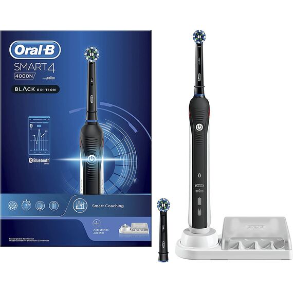 Oral-B Smart 4 4000N CrossAction Elektrische Zahnbürste, Schwarz