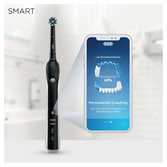Oral-B Smart 4 4000N CrossAction Elektrische Zahnbürste, Schwarz