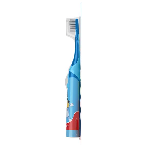 Colgate Kids Battery Powered Toothbrush, Kids Battery Toothbrush mit AA-Batterie, Extra Soft Bristles, Flat-Laying Handle, Blue, 1 Pack