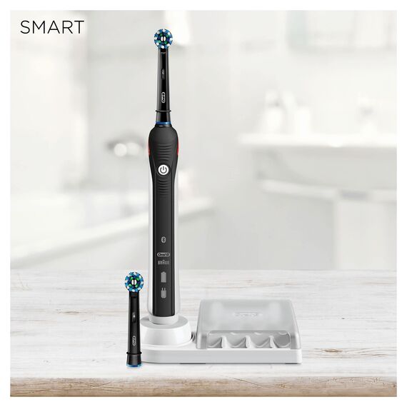 Oral-B Smart 4 4000N CrossAction Elektrische Zahnbürste, Schwarz