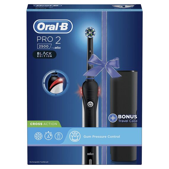 Oral-Pro 2 2500N Electric Rechargeable Toothbrush Powered by Braun - Black (Packaging May Vary) by Oral-B