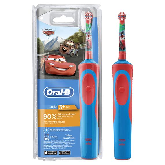 Oral-B Stages Power elektrische Zahnbürste für Kinder (Motiv Disney-Autos und -Flugzeuge)
