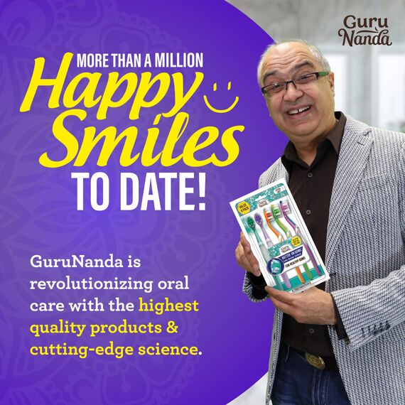 GuruNanda Butter On Gums Zahnbürste mit über 8000 Softex-Borsten, ultraweiche Borsten für empfindliches und zurückgehendes Zahnfleisch, perfekt für weißere Zähne, 6 Stück