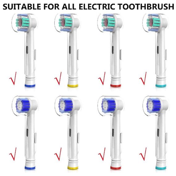 DeBizz 10 elektrische Zahnbürstenabdeckung – Zahnbürstenabdeckung kompatibel mit Oral B, Schutzhülle für elektrische Zahnbürstenköpfe – Staubdichte Zahnbürstenabdeckung transparent (10)