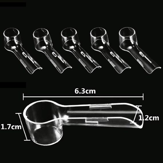 DeBizz 10 elektrische Zahnbürstenabdeckung – Zahnbürstenabdeckung kompatibel mit Oral B, Schutzhülle für elektrische Zahnbürstenköpfe – Staubdichte Zahnbürstenabdeckung transparent (10)
