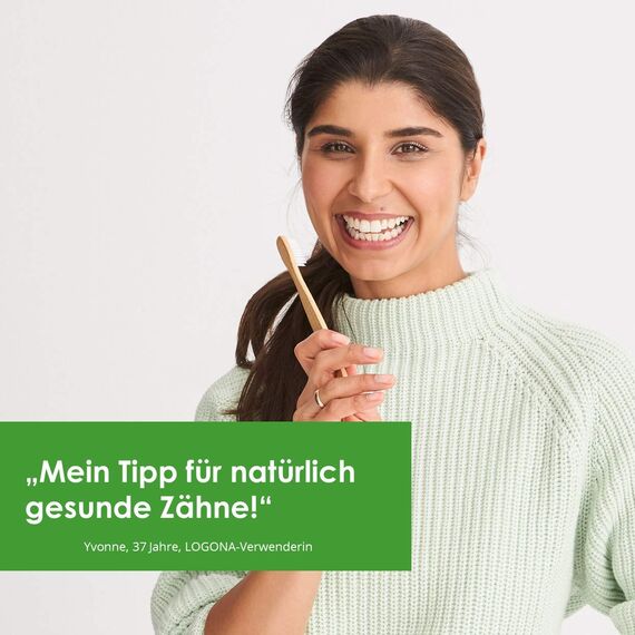 LOGODENT Naturkosmetik EXTRA FRISCHE daily care Pfefferminz Zahncreme, Mit Bio-Kamille und Bio-Pfefferminzöl, Zur Gesunderhaltung des Zahnfleisches, Vegan, 1 x 75ml (Packung mit 4)