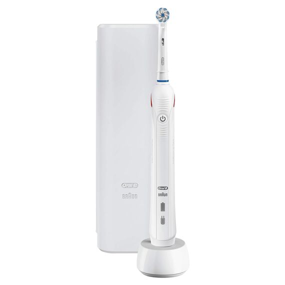 Braun Oral-B Pro 2 – 2500 – Elektrische Zahnbürste, wiederaufladbar, 1 Griff mit sichtbarem Drucksensor, 1 Bürste, 1 Reisetasche
