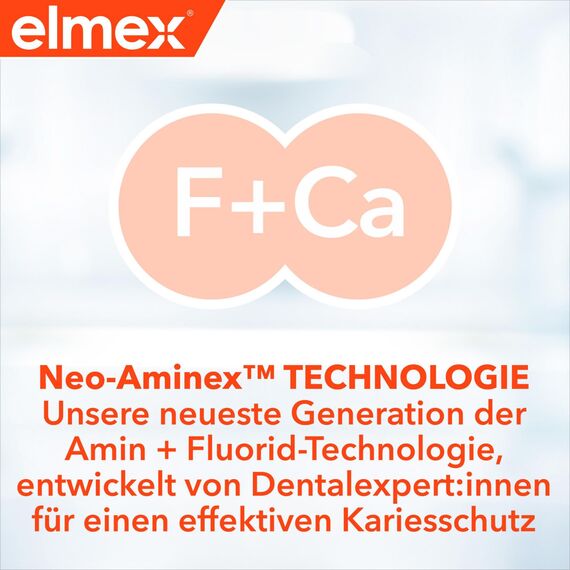 elmex Zahnpasta Kariesschutz 2x75ml – medizinische Zahnreinigung für hochwirksamen Kariesschutz – bietet zweifach aktives Kalzium-Fluorid Schutzschild für widerstandsfähige Zähne