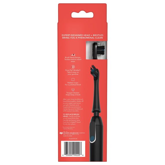 hum by Colgate Ersatz-Zahnbürstenköpfe, Schwarz, 2 Stück