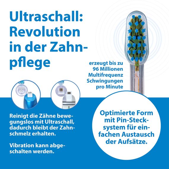 emmi-dent Ultraschall Zahncreme „Nature“ I Ideal für empfindliche Zähne und Zahnfleisch I Frei von Mikroplastik & Nanomaterialien I Vegan & glutenfrei I 1x 75 ml
