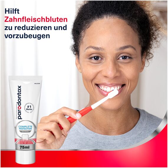 Parodontax Complete Protection Whitening Zahnpasta, 1x 75ml, Zahncreme bei Zahnfleischproblemen