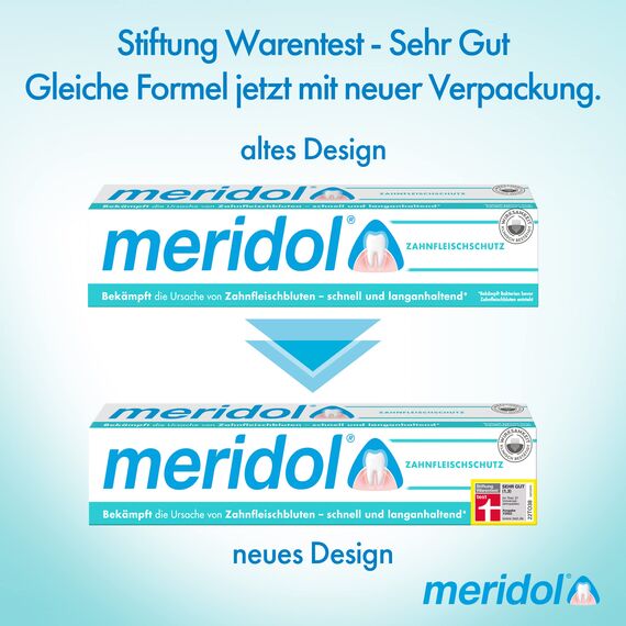 meridol Zahnpasta 3x75ml - Zahncreme bekämpft Zahnfleischentzündungen, antibakterieller Effekt