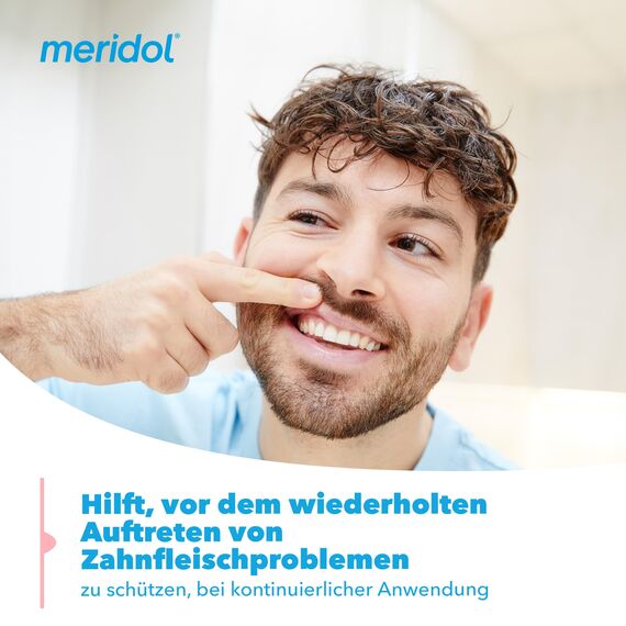meridol Zahnpasta 2x75ml - Zahncreme bekämpft Zahnfleischentzündungen, antibakterieller Effekt