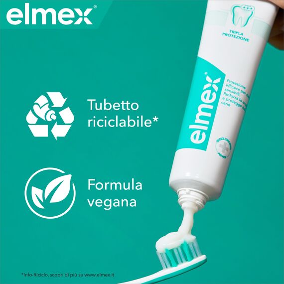 elmex Sensitive Zahnpasta 2 Packungen à 75 ml I Behandlung für empfindliche Zähne I Effektive Linderung und Schutz der Zahnempfindlichkeit I Mit Aminfluorid I Sanfte Reinigung