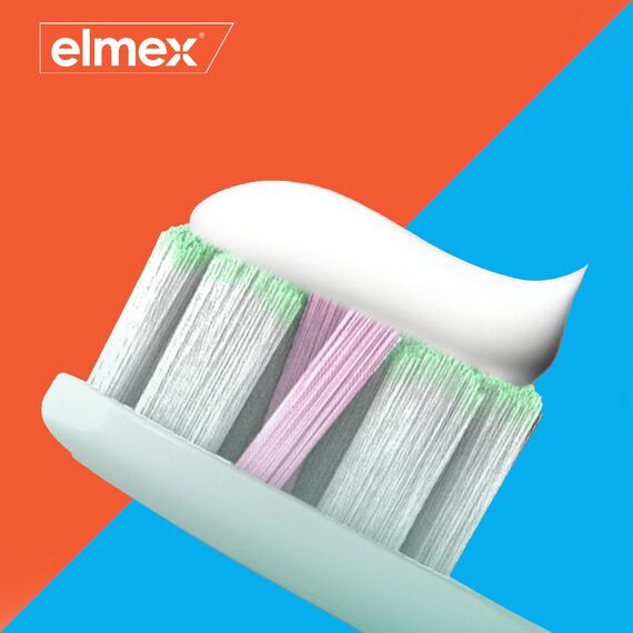 aronal & elmex Zahnpasta Doppel-Schutz 2x75ml – medizinische Zahnreinigung mit doppeltem Schutz für Zahnfleisch und Zähne – stärkt die Zähne gegen Karies für morgens und abends