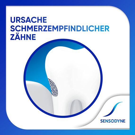 SENSODYNE Repair und Protect Whitening Zahnpasta, tägliche Zahnpasta mit Fluorid, 1x75ml, bei schmerzempfindlichen Zähnen